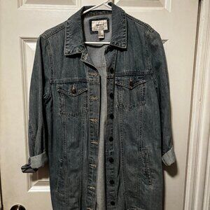 Women's long jean jacket